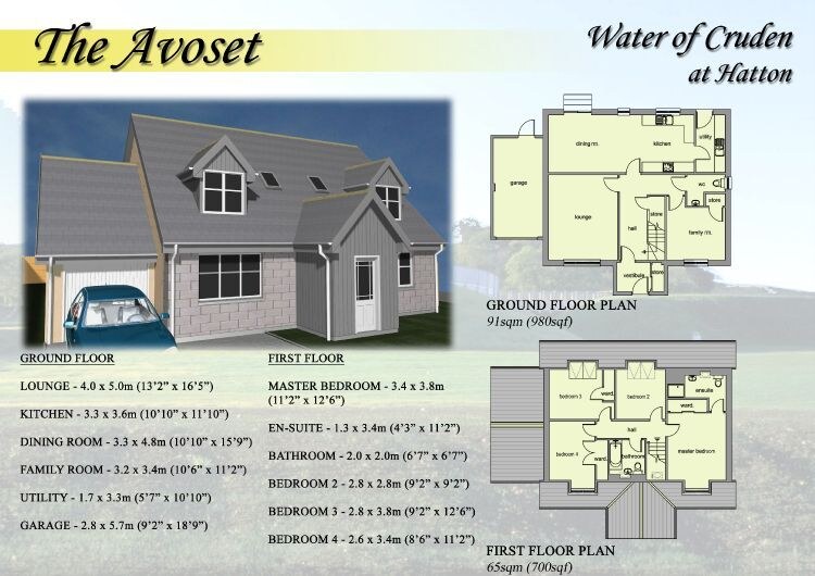 The Avoset house type sheet for Water of Cruden
