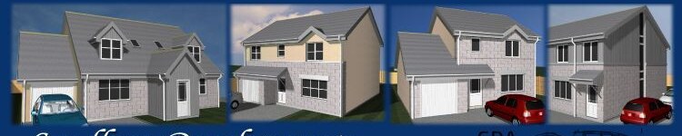 Illustrations of house types at Water of Cruden